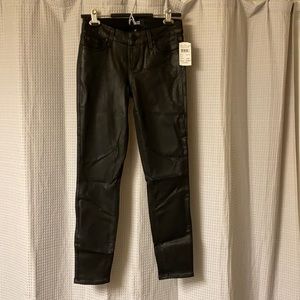 Paige coated black skinny jeans